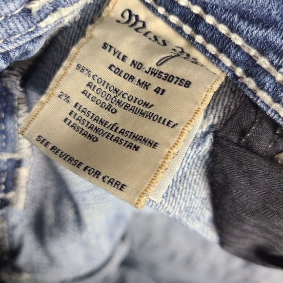 Miss Me Jeans Womens 27 Blue Skinny Light Wash Denim JW53075B * - Picture 9 of 13